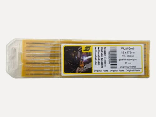 Изображение товара Электроды вольфрамовые ESAB Tungsten WL15 Gold ф 1,6 мм х 175 мм (10шт.)