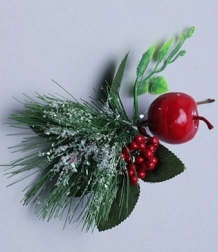 фото Бутоньерка новогодняя 23 см