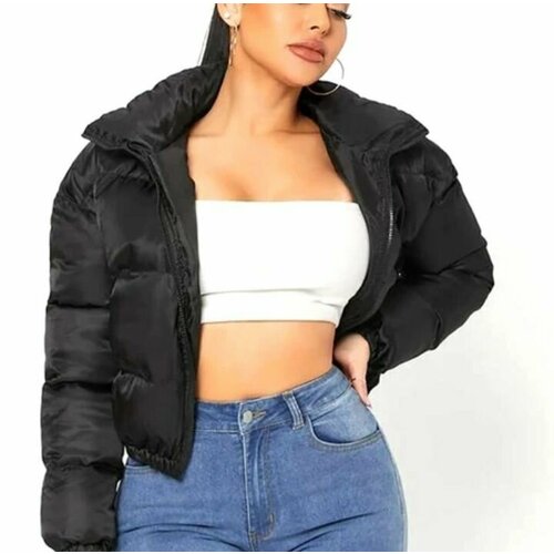 фото Куртка , размер 50, черный нет бренда