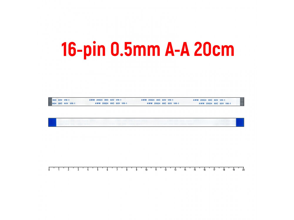 Шлейф платы USB для Acer TMB118-R TMB118-RN FFC 16-pin Шаг 0.5mm Длина 20cm Прямой A-A AWM 20624 80C 60V VW-1