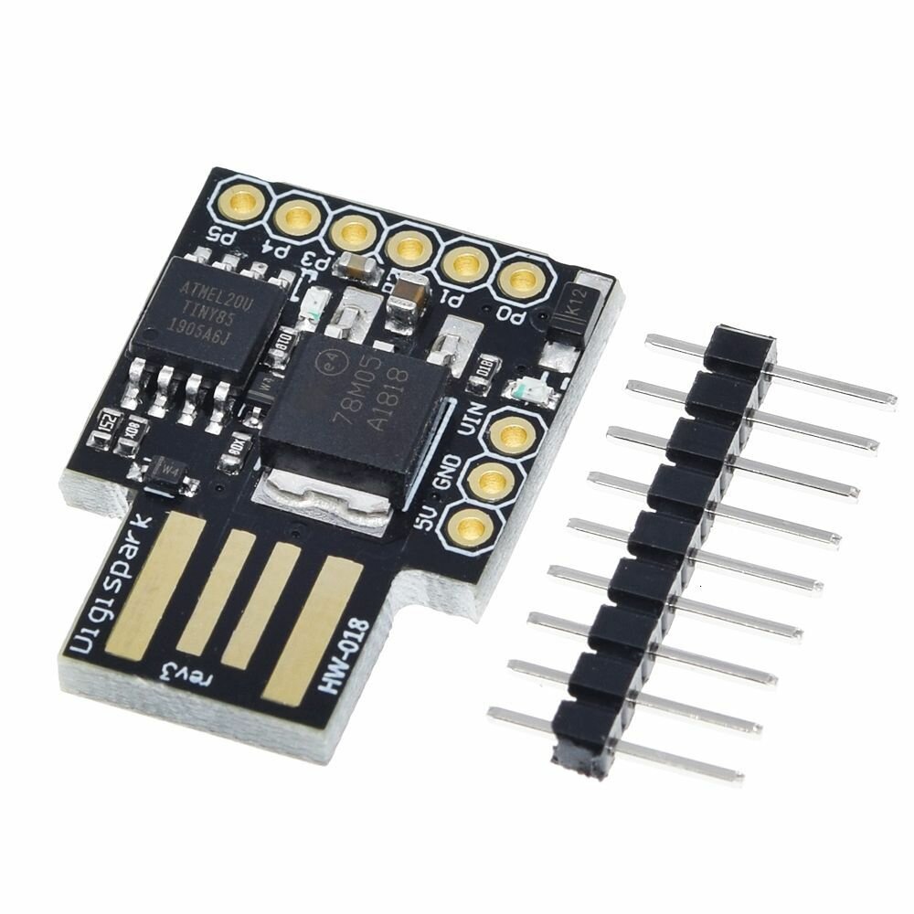 Контроллер Digispark ATtiny85, миниатюрная отладочная USB плата