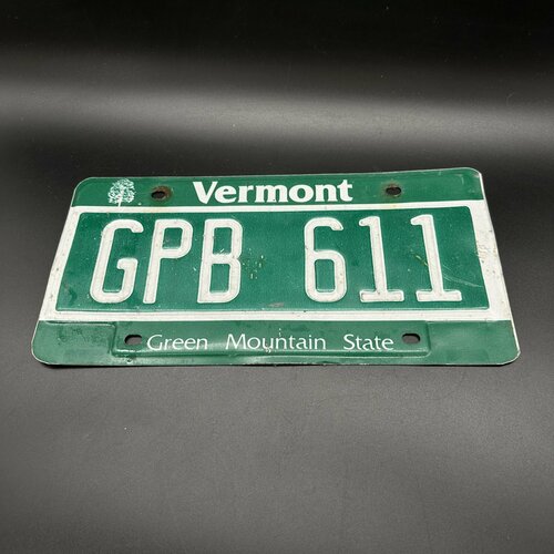 Автомобильный номер штата Вермонт, металл, краска, США, 2000-2020 гг.