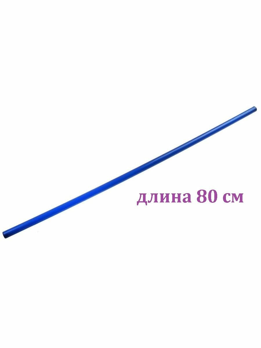 Палка гимнастическая для ЛФК пластиковая Estafit, длина 80 см, синий