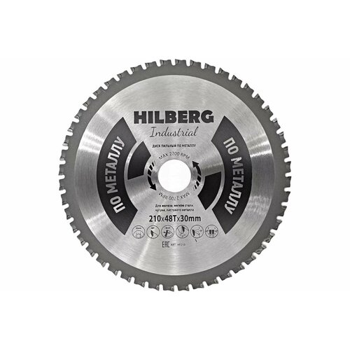 Диск пильный Hilberg Industrial Металл 210*30*48Т HF210 диск пильный hilberg industrial металл 210 30 48т hf210