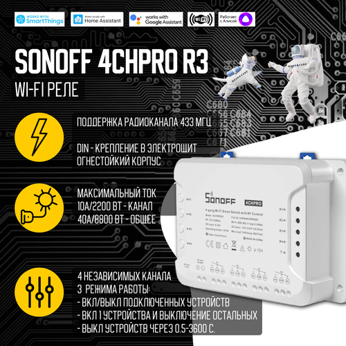 WiFi-Реле Sonoff 4CHR3 PRO 270000₽