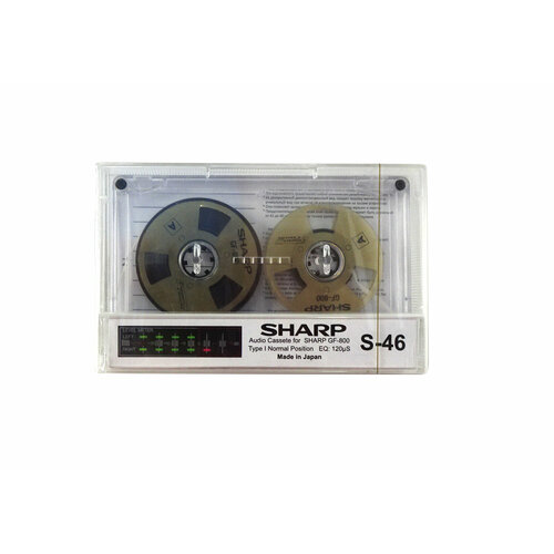Аудиокассета SHARP GF-800 с золотистыми боббинками аудиокассета sharp с белыми боббинками с 3 окнами второй вариант