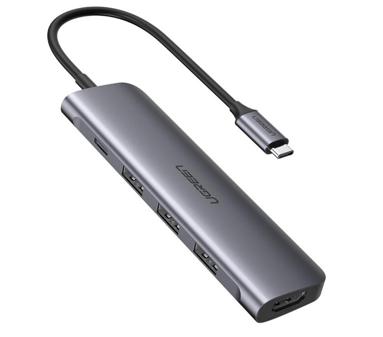 Хаб UGREEN CM136 (50209) USB Type-C to HDMI + USB 3.0*3 + PD Power Converter