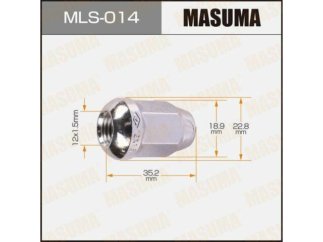Гайка колесная 12x1.5 / под ключ=19мм Хонда MASUMA MLS014