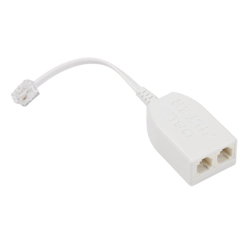 фото Сплиттер "телефон-модем" 1(in) - 2(out) со встроенным кабелем RJ-11 10 см.