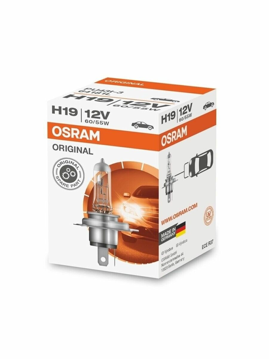 Галогенная лампа Osram H19 (60/55W 12V) Original Line 1шт, 64181L ...