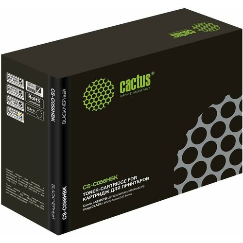 Картридж Cactus CS-C056HBK черный картридж лазерный cactus cs c056hbk для canon imageclass lbp320 540 series ресурс 21 000 страниц