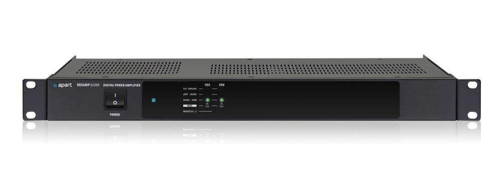 Усилитель Biamp [REVAMP2120T] (APART) 2-канальный, трансляционный: 2х120Вт (4Ом/100В); 2х60Вт /8Ом. Bridge:120Вт/8Ом. Вх: 2хRCA/2хEuroblock.