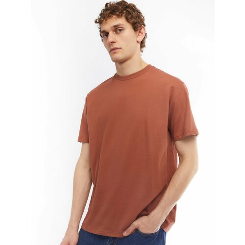 фото Футболка zolla, размер s, коричневый