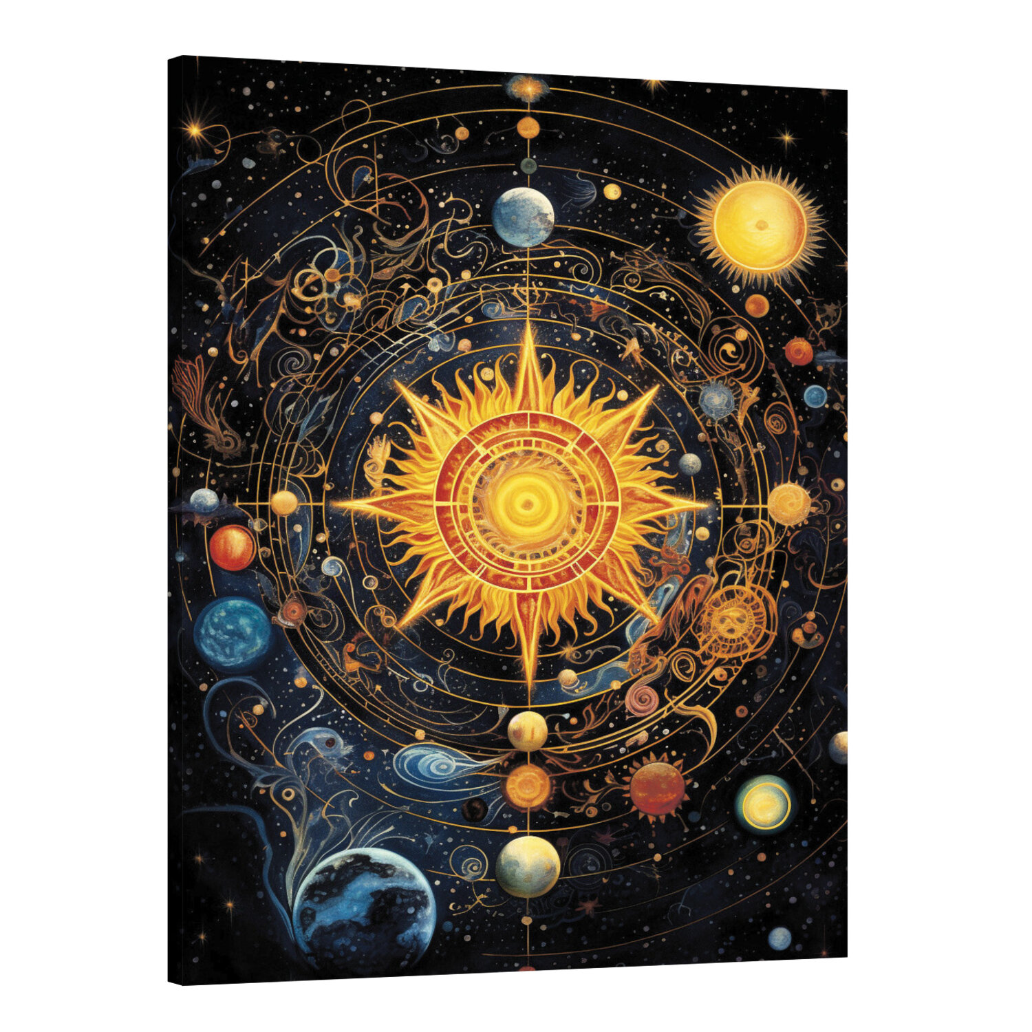 Интерьерная картина 50х70 "Карты солнца"