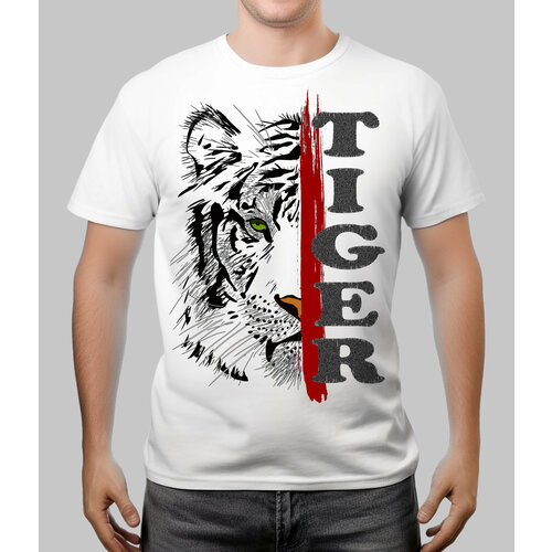 Футболка Tiger, размер XL, белый