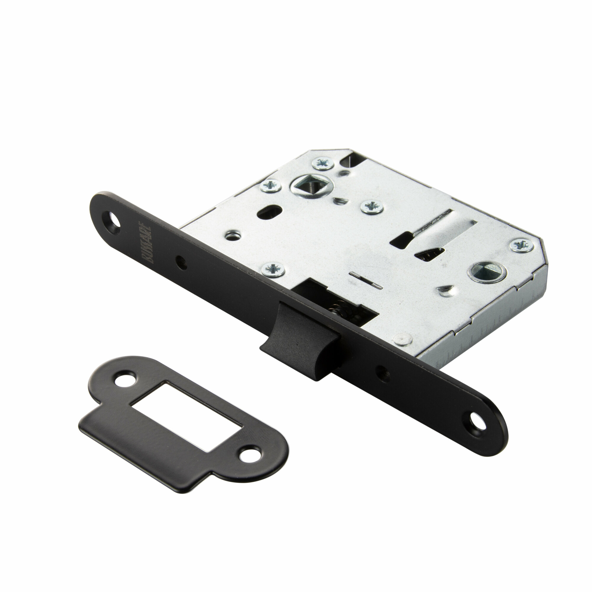 Защелка механическая с пластиковым язычком BUSSARE PLAST 50/70 BLACK