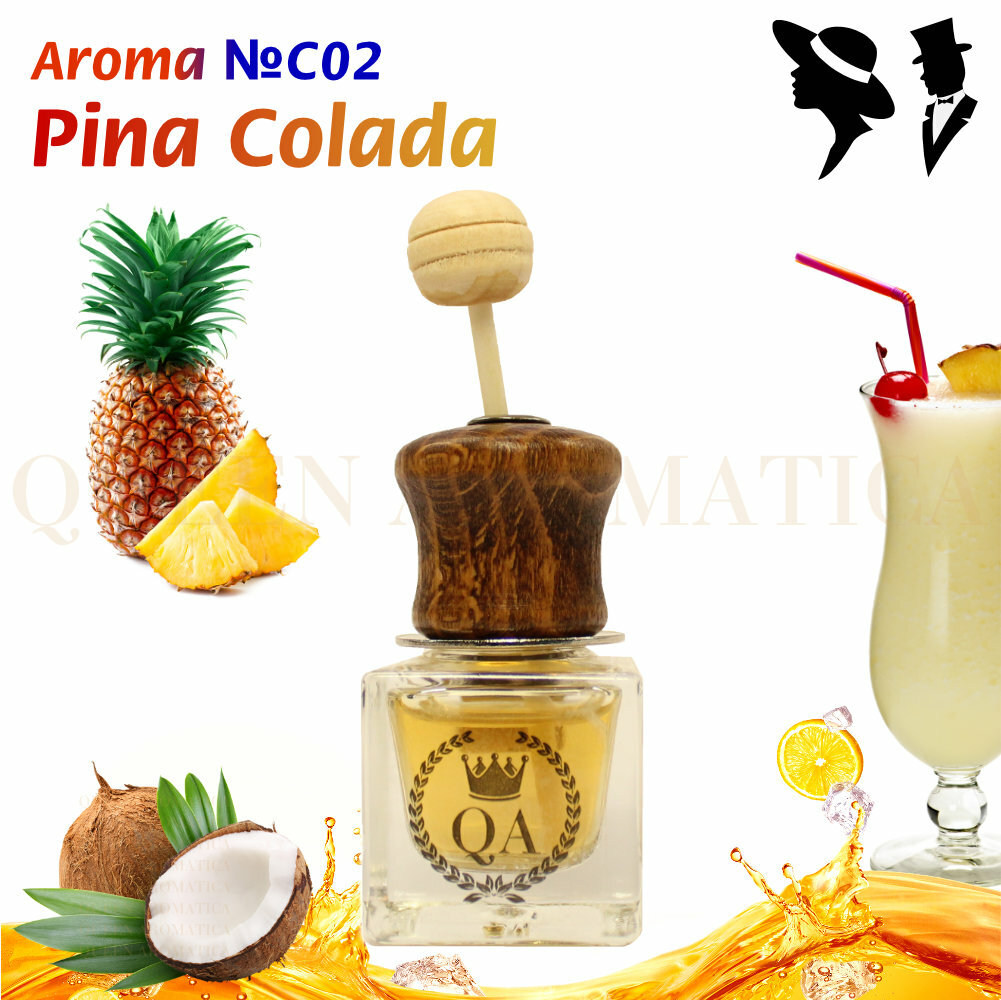 Ароматизатор Queen Aromatica Diffuzor Pina Colada FC-02, Ароматизатор салона