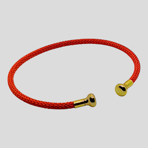 Жесткий браслет, размер L, диаметр 5.5 см, красный