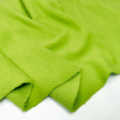 Флис односторонний цвет лайм 1 м, антипиллинг, плотность 130 гр/м2 для рукоделия, шитья (100х150 см)