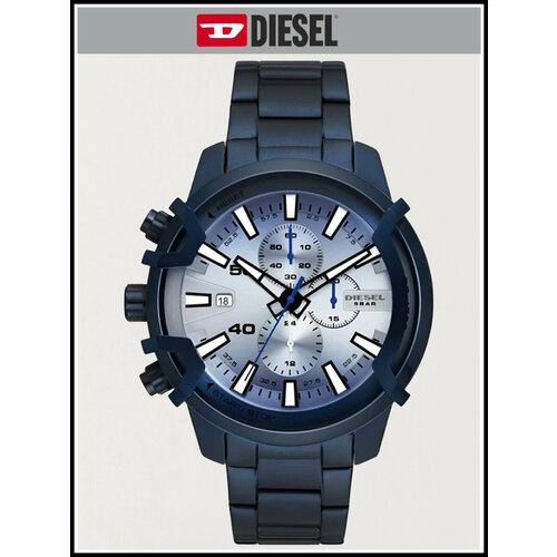 фото Наручные часы diesel griffed, серебряный, синий