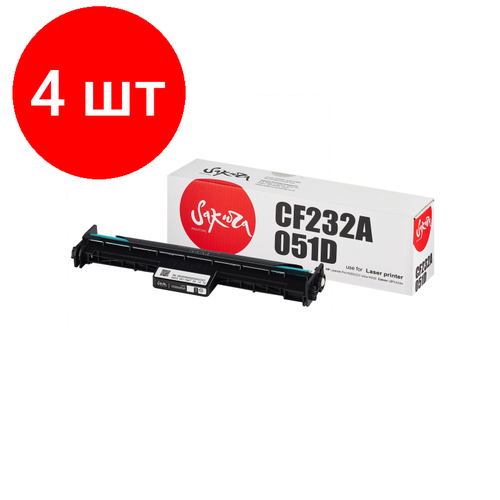 Комплект 4 штук, Драм-картридж универсальный Sakura CF232A/051D чер. для HP/Canon керамогранит sakura какао 60x15 см 4 шт