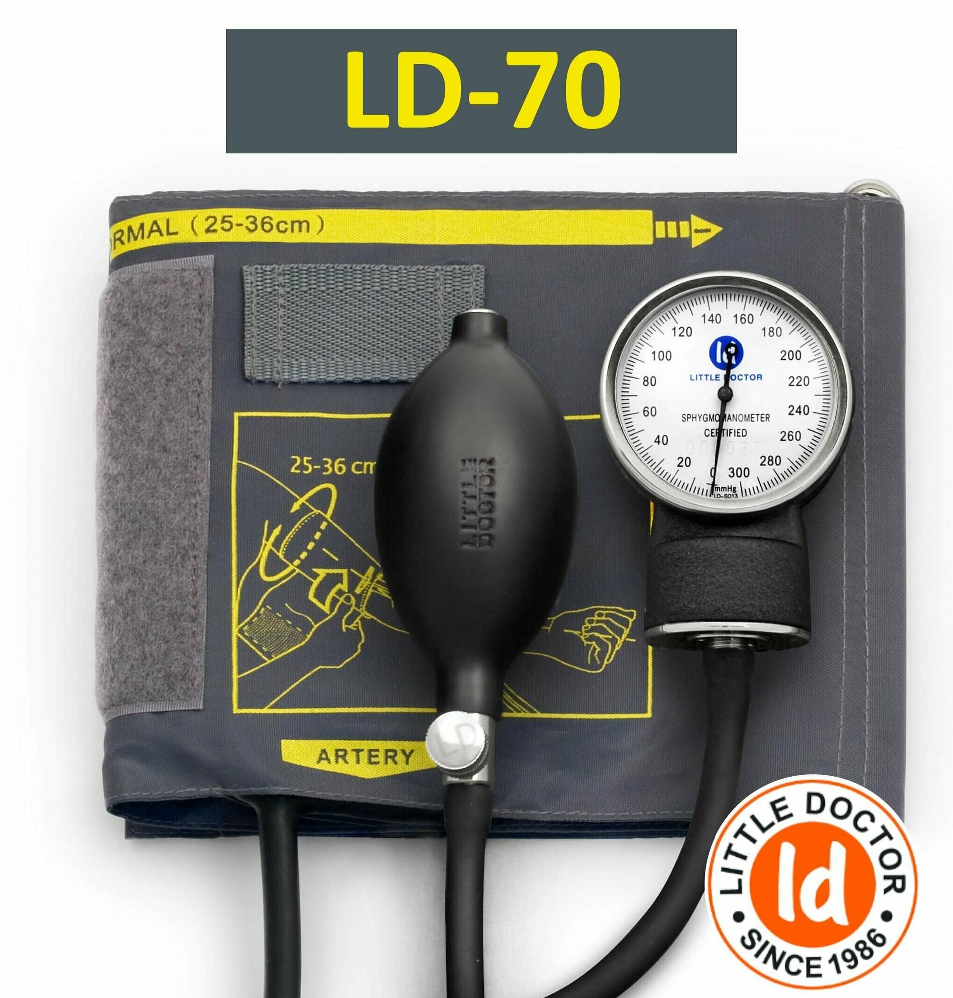 Тонометр механический Little Doctor LD-70 (без фонедоскопа, манжета 25-36см с кольцом)