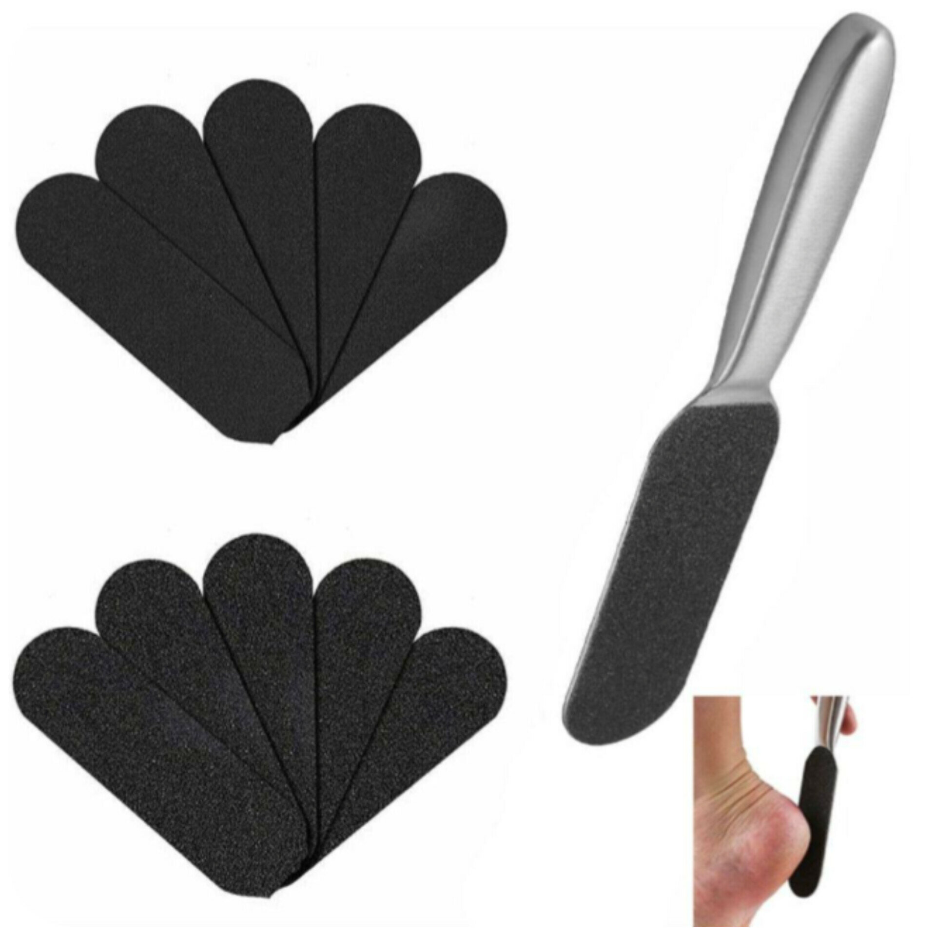 фото Набор для педикюра (основа металлическая, 10 сменных файлов 80 и 150 грит)