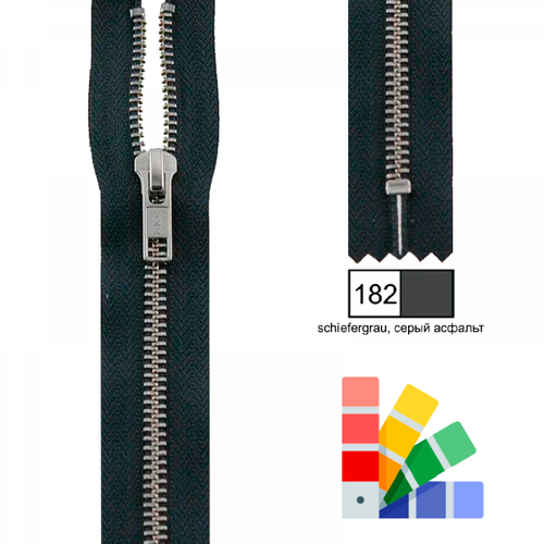 Застежка-молния неразмъемная рейка 6мм ширина ленты 3см длина 12см металл Kleiber 698-28 383₽