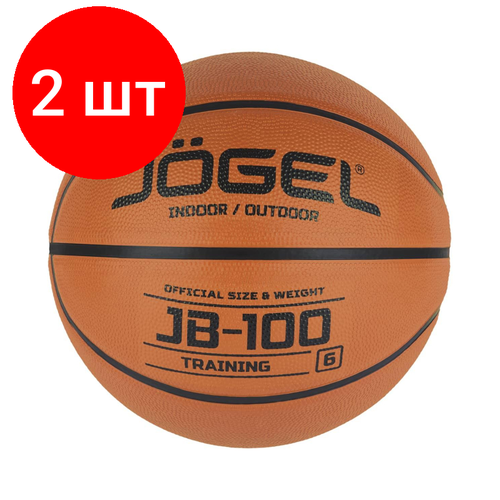 фото Комплект 2 штук, мяч баскетбольный j? gel jb-100 №6 (bc21) 1/30, ут-00018766 jogel
