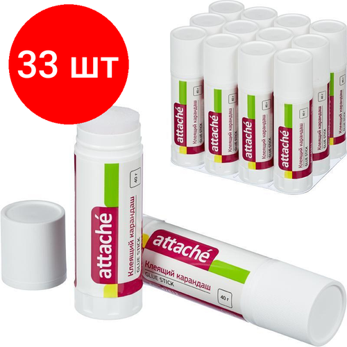 Комплект 33 штук, Клей-карандаш 40г ATTACHE 'EXTRA' 15434 клей карандаш 40г attache extra 2штуки