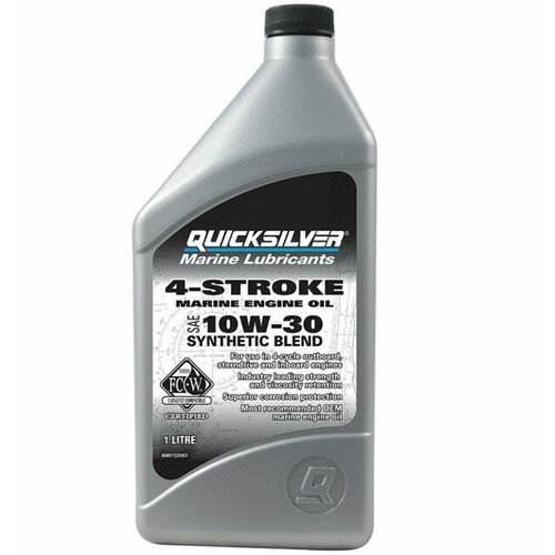Моторное масло QUICKSILVER Synthetic Blend 10W30 для ПЛМ и стационарных моторов 1л 4350₽