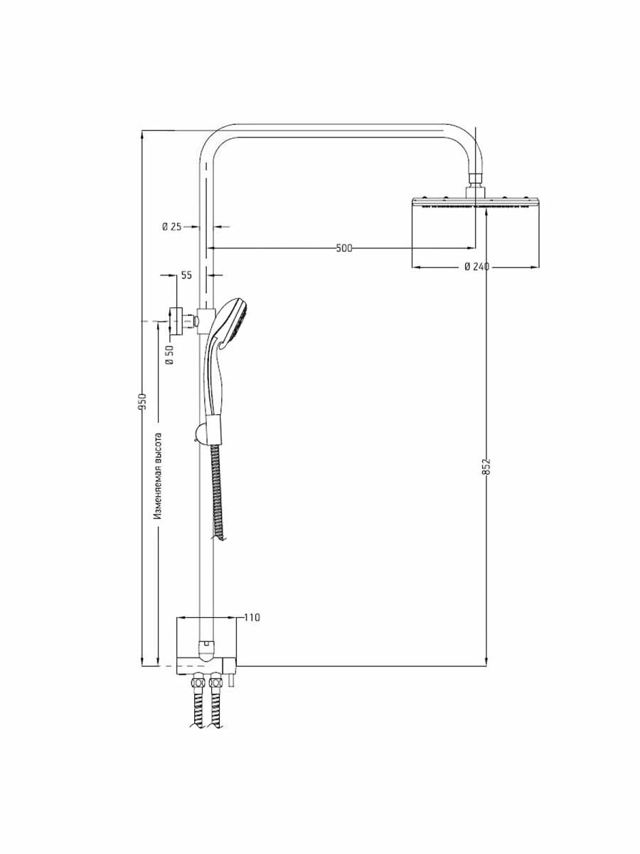 Душевая система ESKO, арт. ST950, ESKO