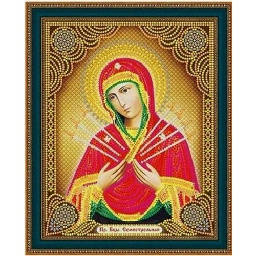 икона на камне богородица семистрельная Алмазная мозаика 27*33 Икона Пресвятой Богородицы Семистрельная картины из страз