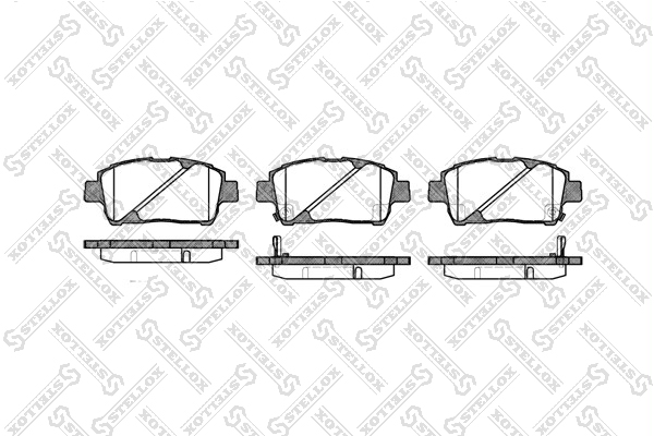 Колодки дисковые п. Toyota Yaris Celica перед Stellox 751 002B-SX