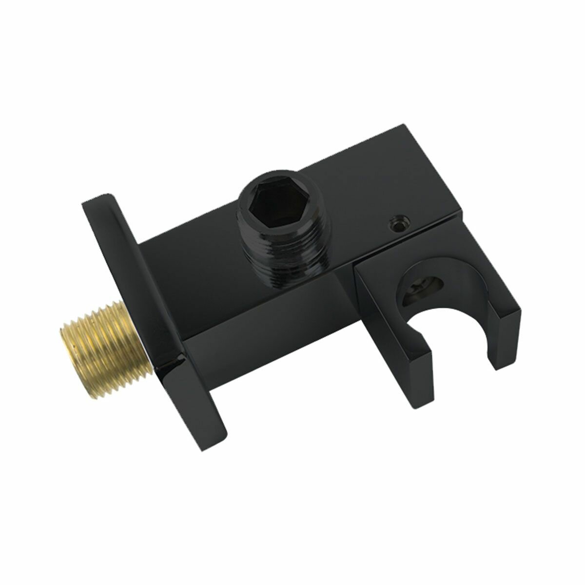 фото Шланговое подключение Vincea с держателем ручного душа. цвет черный матовый