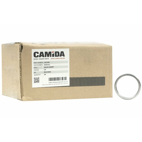 Седло клапана впускного (ГБЦ) КАМАЗ дв. Cummins ISLe, L 3940152, 5300834, 143.346 - CAMIDA