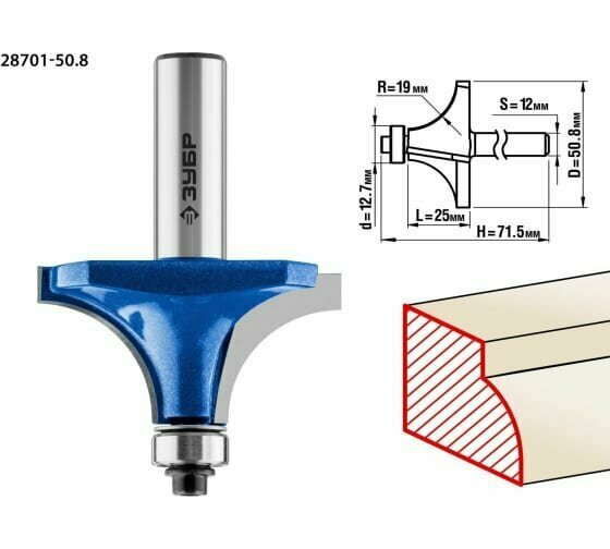 Фреза ЗУБР 28701-50.8