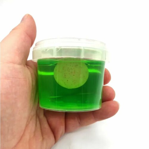 Антистресс слайм зеленый, со вкусным запахом и мячом внутри , мялка для рук, жвачка ручная