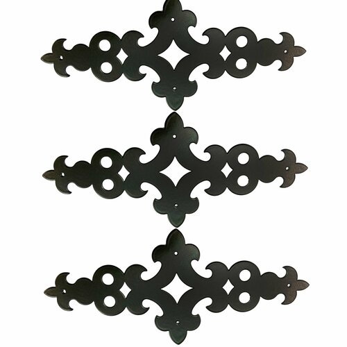 Накладка мебельная декоративная NOEZ П09-170х75 черный матовый (комплект 3 штуки)