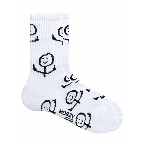 Носки MOGZY, размер 41-45, белый носки mogzy с рисунком хаски