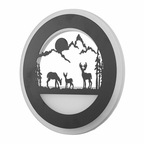 Бра Олень LED 24Вт 3000-4000К черный 22х35х22 см 10287₽