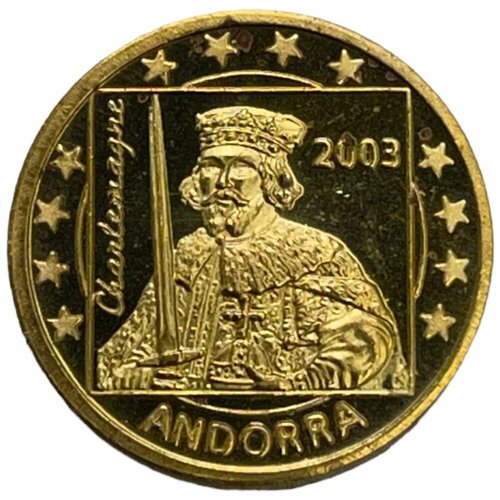 андорра 1 евроцент 2003 г essai проба Андорра 10 евроцентов 2003 г. Essai (Проба)