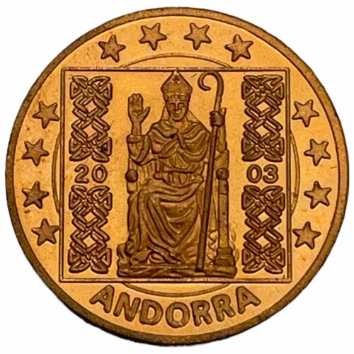 Андорра 2 евроцента 2003 г. Essai (Проба)
