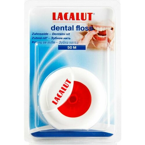 Зубная нить Lacalut Dental floss 50 м нить зубная lacalut dental floss 50 м