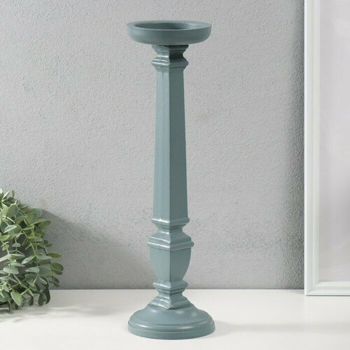 Подсвечник дерево на 1 свечу Греция серо-сиреневый 115х115х395 см 1341₽