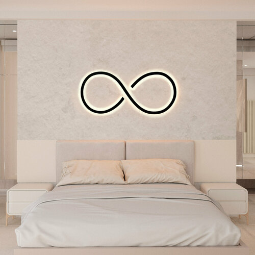 Светильник настенный светодиодный Ovale LED Чёрный Диммируемый с пультом ДУ Без вилки 16929₽