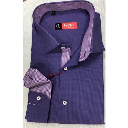 фото Рубашка vester, размер 42/182, фиолетовый, фуксия