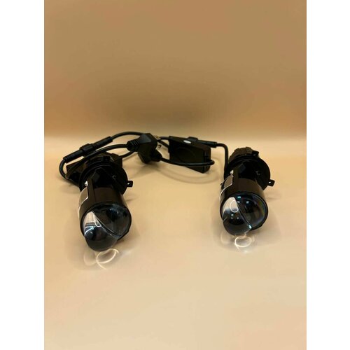 Светодиодные лампы H4, Bi-LED мини линзы H4 A7, белые 6000k