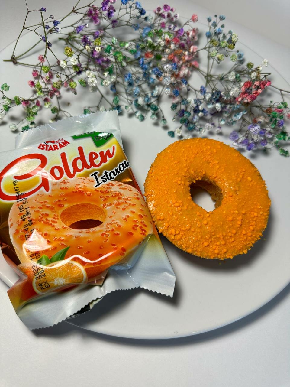 Пирожное бисквитное в апельсиновой глазури пончик 24 шт*50гр - фотография № 2