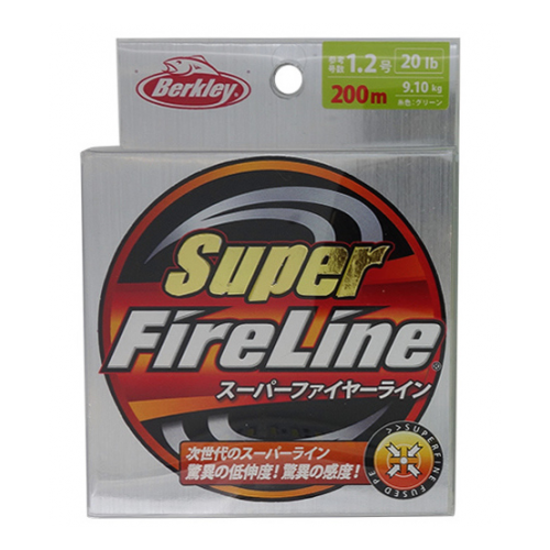 Berkley, Шнур Super Fireline Chartreuse, 200м, 4.0, 22.7кг